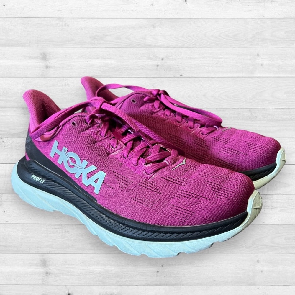 Hoka One One Mach 4 Festival Fuchsia Black Athletic Running Sneakers